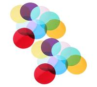 Angoily 16pcs Adhesive round Light Filter Gel Sheets 50mm Diameter, Soft Light Diffuser Films for LED Ceiling Spotlights, Stage, Video Lighting, and Photo Studio Color Correction