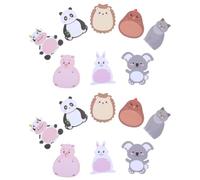 Angoily 16pcs Cartoon Animal Shaped Note Pads - Cute Sticky Memo Pads with Self Adhesive Decorative Memo Notes for Students and Kids