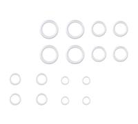 Angoily 16Pcs DIY Foam Donut Wreath Rings Set Mixed Sizes for Christmas Crafting and Festive Wreath Making at Home