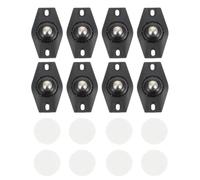 Angoily 16pcs Self Adhesive Caster Wheels Mini Swivel Casters for Storage Box Trash Can with Stainless Steel Ball Roller No Drilling Smooth Rotation Abs Steel for Furniture Bins