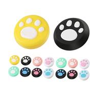 Angoily 16pcs Silicone Thumb Joystick Caps Paw Pattern for Controller Thumb Grips for Stylish