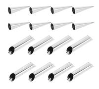 Angoily 16Pcs Stainless Steel Croissant Baking Molds Set, Horn Shape Bread Making Tool with Triangle and Balanced Croissant Designs, Suitable for Pastry and Danish Puff Baking