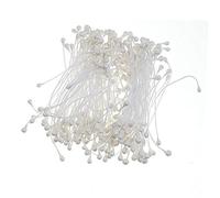 Angoily 170pcs Pearlized Double-tipped Flower Buds Stamens 6cm White Material for Diy Flower Cake Decorations