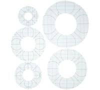 Angoily 1782211411 5pcs Acrylic Quilting Ruler Set with Non-slip Surface for Safe Use, Plastic Circle Patchwork Rulers for Craft Projects and Painting