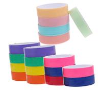 Angoily 18 Rolls Colored Adhesive Sticky Ball Rolling Tapes for DIY Crafts Silky Smooth Stress Relief Tape Bright Multi Color Wide Creative Decompression Artifacts for Home and Office Use