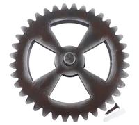 Angoily 1pc Wood Gear Decor Wall Pendant Vintage Industrial Style Rotatable Gear Hanging Ornament for Home Office Bar and Cafe Decoration