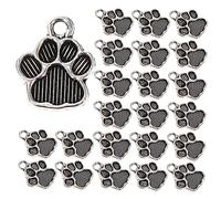 Angoily 1set Dog Paw Charm Pendants Cute Jewelry Making Accessories for Bracelets Necklaces Keychains DIY Cartoon Animal Paw Shaped Charms for Crafting 100pcs