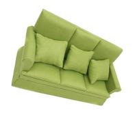 Angoily 1set Miniature Dollhouse Sofa with Cushions Modern Couch Model for Living Room Decor Tiny Furniture Accessory for Boy Girl Play for Scale Homes