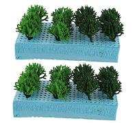 Angoily 2 Boxes Military Simulation Artificial Shrubs Sand Table Decor Miniature Bushy Tufts for DIY Landscape Model Scenery Plastic Material for Water Sand Table and Scale Military Models