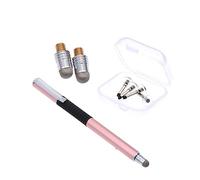 Angoily 2-in-1 Capacitive Stylus Pen Set with 5 Pieces Including Rose Gold Touch Screen Pen, Replacement Conductive Cloth Tips, Silicone Discs for Tablets and Smartphones Writing Accessories