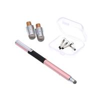 Angoily 2-in-1 Capacitive Touch Screen Pen Set Rose Gold Stylus, 5 Pieces Including Handwriting Pen, Conductive Cloth Tips, and Silicone Discs for Phone and Computer Use