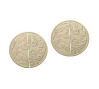 Angoily 2 Pairs Semi Circle Cabinet Pull Handles Replacement Furniture Accessory for Wardrobes Doors Easy Install with Chinese Style Decorative Design