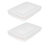 Angoily 2 Pcs Dumplings Storage Box with Lid Meat Containers for Fridge Reusable Transparent Dumpling Container Food Storage Box for Bacon Cookie Vegetables Seafood