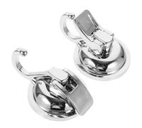 Angoily 2 Pcs Heavy Duty Suction Cup Hooks for Hanging Clothes and Towels, Stable and Reliable Abs Material Wall Hooks, Suitable for Bathroom and Kitchen, Protecting The Wall with Strong