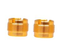 Angoily 2 Pcs Mic Stand Screw Adapter to Threaded Conversion Screws Stainless Steel Golden Finish for Microphone Clips and Audio Mounts