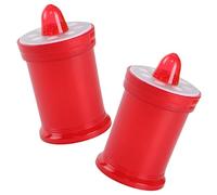 Angoily 2 Pcs Red Shell Outdoor Decorative Garden Lamp Lawn Light for Yard Battery Powered Lantern for Cemetery Memorial Stepping Stones