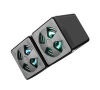 Angoily 2 PCS Rgb Backlit Mini Portable Gaming Speaker with Hifi Stereo Sound Subwoofer Effect USB Powered Desktop Computer Laptop Audio System Home Decoration