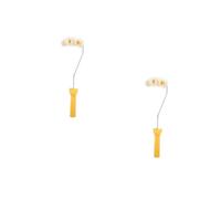 Angoily 2 pcs Wheels Firefighting Paint Roller Brush for Tubes Curved Arc Design Smooth Coverage Lightweight Handle Easy to Clean Professional and Beginner Painting Tool