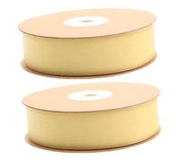 Angoily 2 Rolls Beige Velvet Ribbon Wide Single Sided Flocked Craft Ribbon for Gift Wrapping Hair Bows Floral Bouquets DIY Wedding Party Decoration Supplies