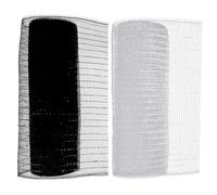 Angoily 2 Rolls Breathable Black and White Mesh Decor Ribbon Rolls with Unique Mesh Cloth Design for Birthday and Bouquet Decoration for Halloween Crafts Random Color