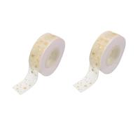 Angoily 2 Rolls Elegant Gold Star Ribbon for Wrapping DIY Crafts Durable Decorative Ribbon for Bouquets Parties Events Soft Touch Handmade Creative Design for Spring Summer Decor