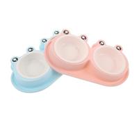 Angoily 2 Sets Ant Pet Food Bowl Elevated Cat Bowl Raised Design Plastic Pet Feeder for Kittens Dogs Puppies Non-tipping Base