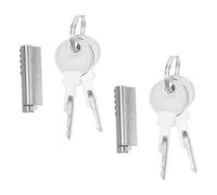 Angoily 2 Sets Fridge Door Locks with Keys Cylinder Heavy Duty Freezer Lock Replacement for Glass Display Cabinets Retail Refrigerator Security