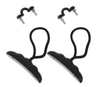 Angoily 2 Sets Kayak Carry Handles Black-Grey C-Shaped Buckle and Fixing Screws, Sturdy Pull Handles for Canoe and Marine Boats, Practical Outdoor Kayak Accessories for Easy Transport