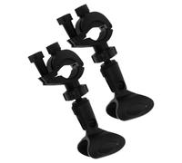 Angoily 2 Sets Lightweight Plastic Mic Clip for Microphone Stand, Black Microphone Holder Clamp Enhancing Stability, for Live Streaming and On-the-go Use