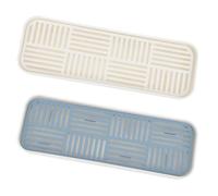 Angoily 2 Sets Rectangular Draining Tea Tray Double-Layer Tea Set Tray Pp Material Delicate Texture Lines Practical Storage Plate for Teaware for Family Dinners and Hotels