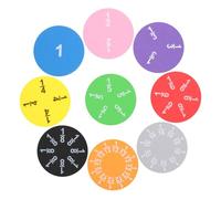 Angoily 2 Sets Round Fraction Learning Props Educational Resources for Students Easy to Use Eva for Maths Teaching for Preschool and Elementary Classrooms Random Color