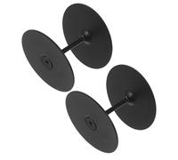 Angoily 2 Sets Stainless Steel Door Handle Protector Plate Round Filler Design Easy Installation and Universal Compatibility Black Door Knob Hole Filler