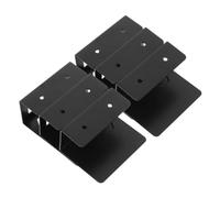 Angoily 2 Sets under Desk Laptop Mount Rack with Metal Frame and Non-slip Foam Pads, Space-saving Laptop Holder to Declutter Desk and Eliminate Desktop Disorder for Study and Shared Office