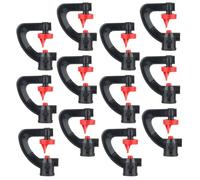 Angoily 20 Pcs G-Type 180 Degree Refraction Spray Nozzles for Garden Irrigation Lawn Watering Red Plastic Atomization Sprinkler Heads for Cooling and Dust Removal