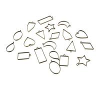 Angoily 20 Pcs Geometry Theme Hollow Out Pendants for DIY Jewelry Making Premium Creative Lantern Design for Necklaces Bracelets Keychains and More