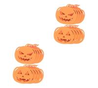 Angoily 20 Pcs Halloween Wooden Pumpkin Cutouts DIY Craft Slices Hollow Out Decorations for Home Party Classroom Nursery Bright Cartoon Design for Festive Holiday Creativity