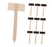 Angoily 20 PCS Mini Wooden Chalkboard Plant Labels with Sticks Poplar Plywood Garden Blackboard Tags for Flowers Herbs and Potted Plants Creative Decorative Signs for Weddings Parties and