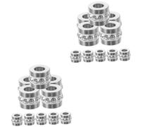 Angoily 20 Pcs Stainless Steel Spacer Beads with Rhinestone Car Wheel Design Durable Beads for Jewelry Making DIY Bracelet Necklace Craft Accessories Smooth Edges Retro Style