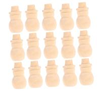 Angoily 20 Pcs Wooden Snowman Dolls Unfinished DIY Craft Pegs for Painting Christmas Decoration Ornaments Natural Smooth Wood Bodies