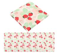 Angoily 20 Sheets Strawberry Themed Party Napkins Disposable Paper Napkins Wood Pulp Material Shape Novelty Vivid Printing Design Safe for Everyday Entertaining