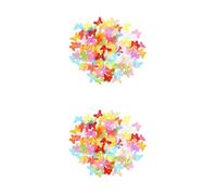 Angoily 200 pcs Resin Butterfly Buttons for DIY Crafting Decorative Sewing Buttons Multi Color Embellishments for Handmade Projects and Collage Art Creative Fine Motor Skill Development