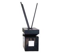 Angoily 200ml Aromatherapy Essential Oil Diffuser Bottle Set with White Wax Wood Lid and Reed Sticks, Empty Fragrance Glass Container for Home Scenting and Decorative Use