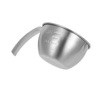 Angoily 200ml Stainless Steel Measuring Bowl with Comfortable Handle for Baking and Cooking, Odour-Resistant Metal Prep Bowl for Mixing, Beating Eggs and Serving