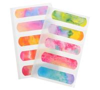 Angoily 200pcs Colorful Bandages Adhesive Bandages Breathable Self-Adherent Pe Material High Elasticity Stretch and Conform to Wounds First Aid for Babies and Adults