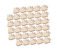 Angoily 200pcs Hand Shaped Wooden Pieces Smooth Finish Blank Panels for DIY Crafts Home Decor Photo Props Unfinished Natural Wood Cutouts with Splinter Edges