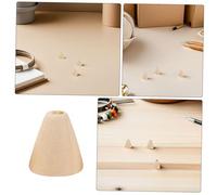 Angoily 200pcs Natural Wood Beads Cone Shaped Spacer Beads Large Hole for DIY Crafts Rustic Retro Jewelry Bracelet Necklace Making Farmhouse Style Decoration