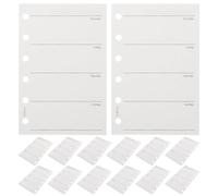 Angoily 200pcs Planner Refills A7 Refill Paper 4.7x3.1" Double-sided 120gsm Bleed-resistant Writing Surface 6-hole Punched Inserts Portable for Office Unique Layouts