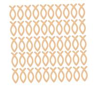 Angoily 200pcs Unfinished Wooden Fish Cutouts Natural Wood Fish Pendants for DIY Crafts Mediterranean Nautical Wall Hanging Ornaments Ocean Theme Party Decorations