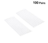 Angoily 200pcs White Round Double-Sided Hook and Loop Tape Dots Self-Adhesive Polyester Nylon Sticky Tabs for Wall Hanging and Crafting Backing Film Strong Hold Even When Wet