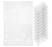 Angoily 20pcs A6 6-Hole Plastic Card Binder Pages with Pockets Removable Document Sleeves for Trading Cards Stickers Photos Refill Sheets for Organizing and Protecting